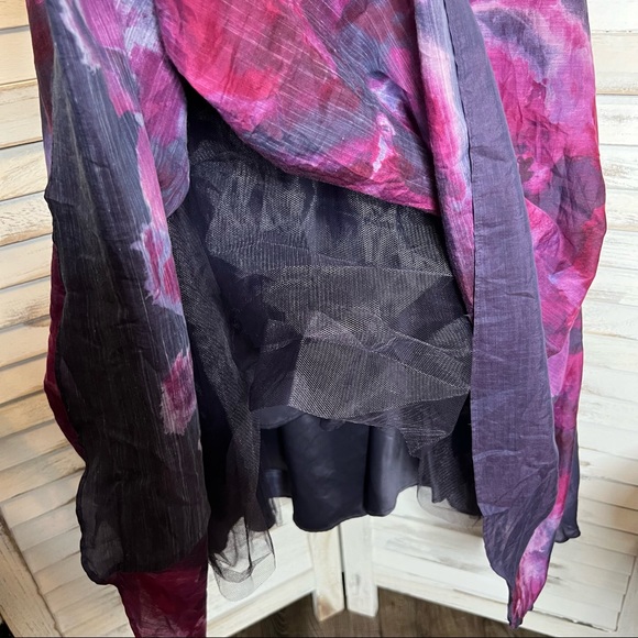 LELA ROSE TARGET NEIMAN MARCUS Women's Watercolor Silk Blend Dress Purple NWT 6 - Picture 8 of 16